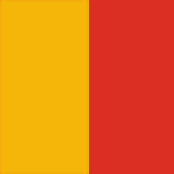 yellow with red