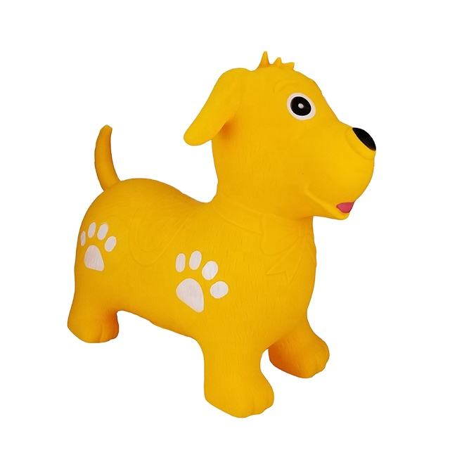 PVC Yellow Puppy Kids' Bouncy Horse