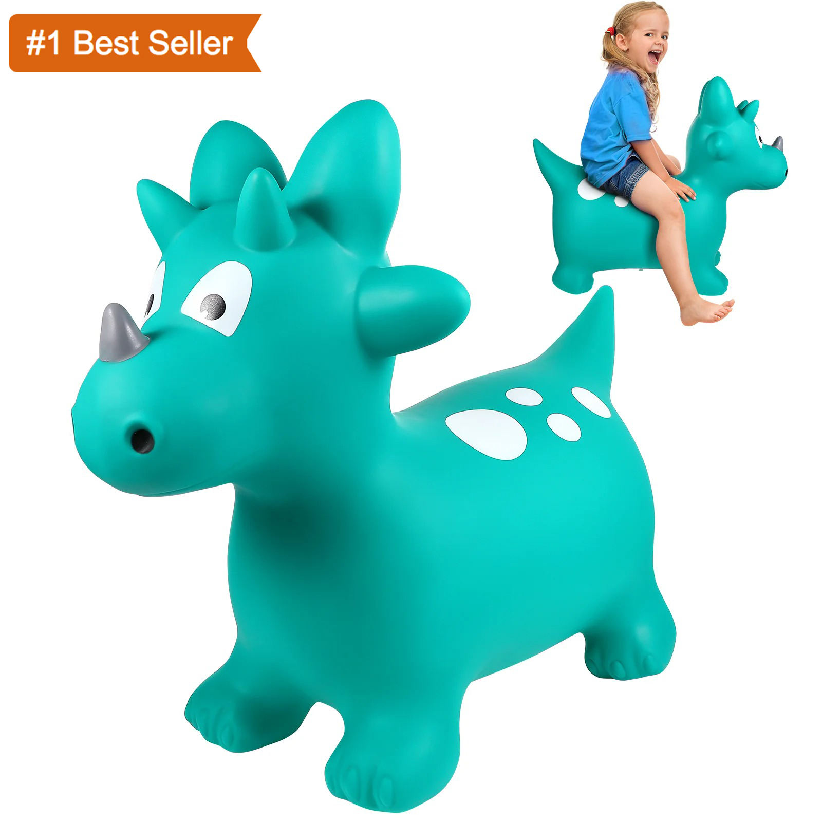 PVC Kids' Dinosaur Bouncy Horse