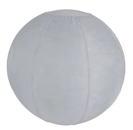 浅灰棉麻瑜伽球套布1