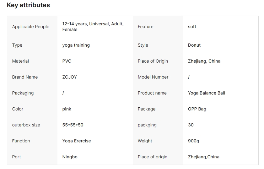 甜甜圈瑜伽球产品信息